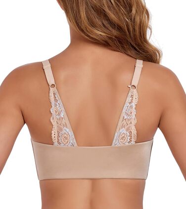 Леморосі: Безшовний бюстгальтер без кісточок, мультивей, на спину, з передньою застібкою, великі розміри, сильний утримання, повна чашка, комфортний, класичний бралетт для повсякденного носіння, 95E, бежевий