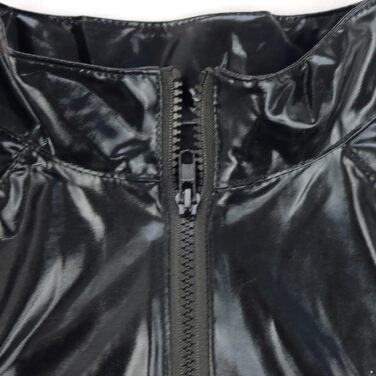 Комбінезон з ефектом мокрого блиску YiZYiF для чоловіків, латексний, чорний, S-3XL