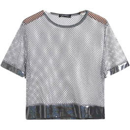 Чоловіча футболка Deepsko з сітчастою вставкою, прозора, короткий рукав, сексуальний кроп-топ