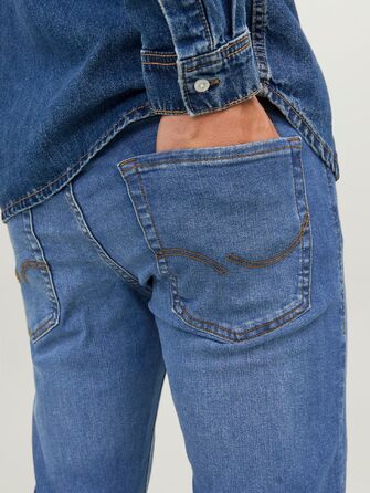 Чоловічі джинси Jack & Jones JJIMIKE Tapered Fit (завужені), синій денім, 31W/32L
