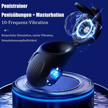 Вібратор для чоловіків Jpscor Eichelvibrator – 10 режимів, сильний стимулятор, електричний кубок-вібратор для соло