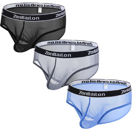 Сліпекс для чоловіків YAHWULAI: сексуальна та зручна білизна з великим кишеньком (чорний, синій, темно-сірий)