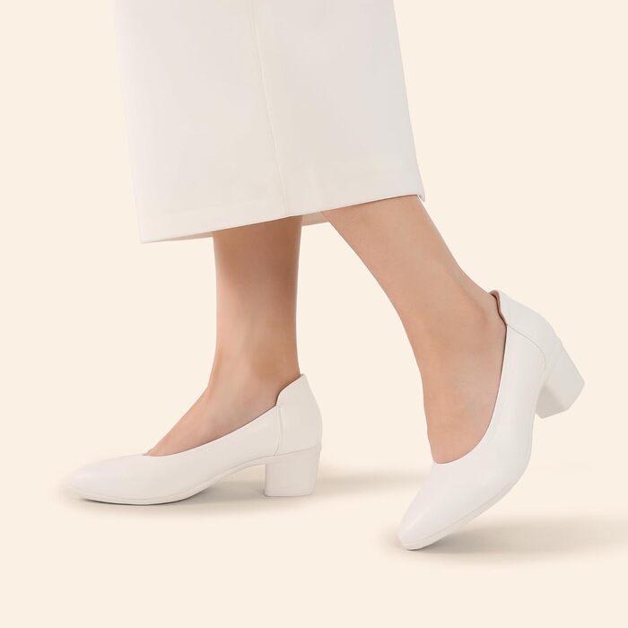 Жіночі туфлі-човники Dream Pairs з закритим носком, білі, розмір 36.5 EU