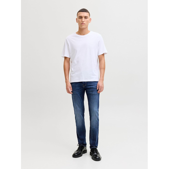 Чоловічі джинси Jack & Jones Slim Fit JJIGLENN синього кольору, денім, 34W/32L