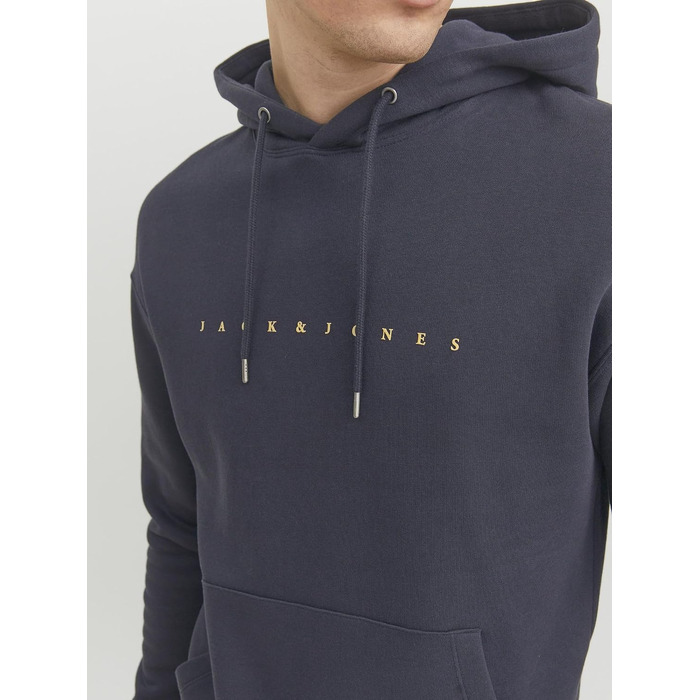 Чоловічий худі Jack & Jones JJESTAR Relaxed Fit, темно-синій, розмір XL