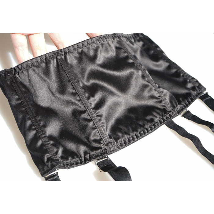 Жіночі стрічки для панчіх TVRtyle S5078S, 8 стрічок, чорний колір, з металевими пряжками