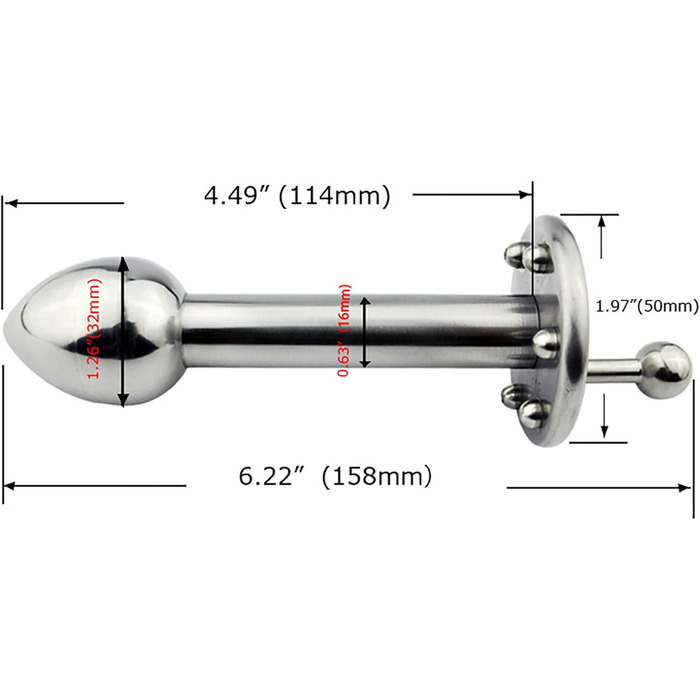 Анальний масажер ScreaAss з нержавіючої сталі, подвійний наконечник, для масажу простати та стимуляції G-точки