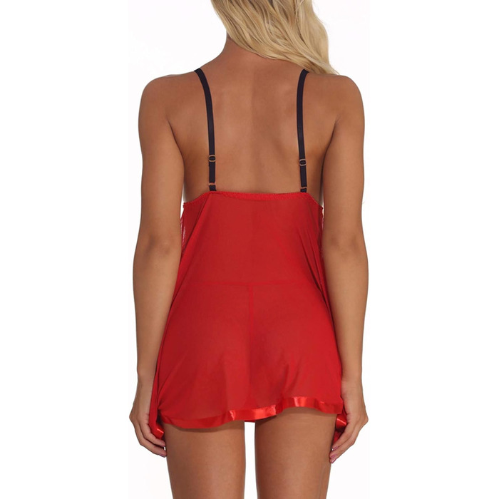 Сексуальна спідня білизна для жінок: мереживний комплект Babydoll з лаку, великі розміри (3XL), спідня сорочка Negligee