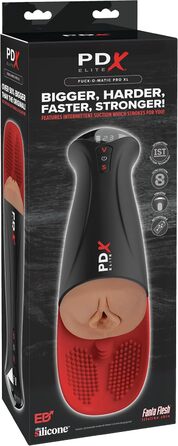 Мастурбатор PDX Elite Fuck-O-Matic Pro XL, коричневий, 34.9 см
