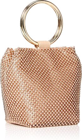 Жіноча сумка-клатч Jessica McClintock Gwen Ball Mesh з кільцем-ручкою, Rose Gold (рожеве золото)