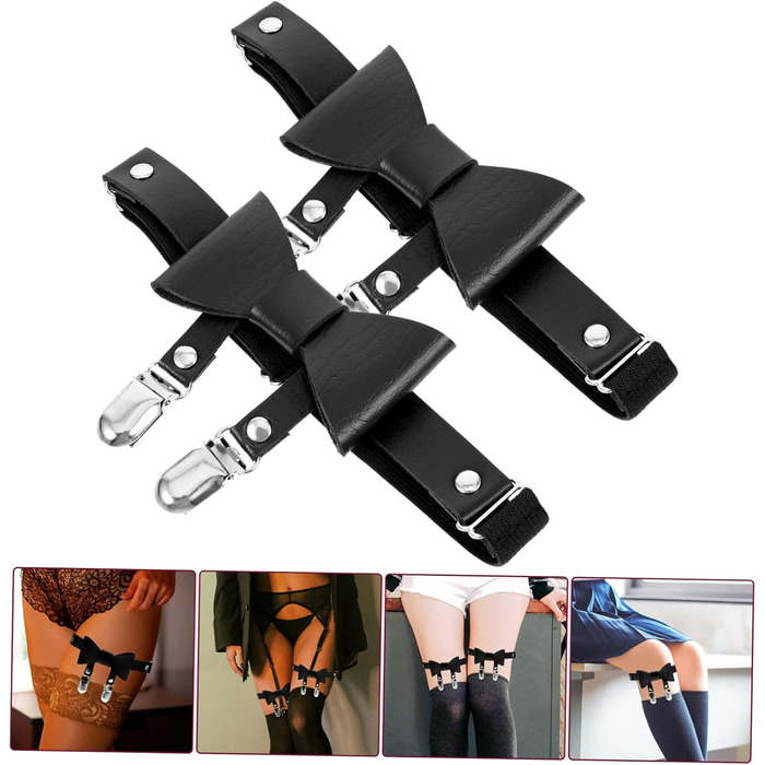 Затискач для панчіх Minkissy: регульований ремінь для ніг, стрічка-тримач, металевий, чорний