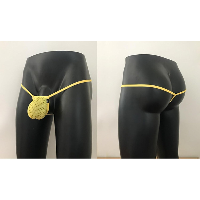 Сексуальна чоловіча стрінг-труси Faringoto, низька посадка, прозорі, танга, сумка, покращений бікіні, нижня білизна, T-подібний задній шов L, 5 кольорів