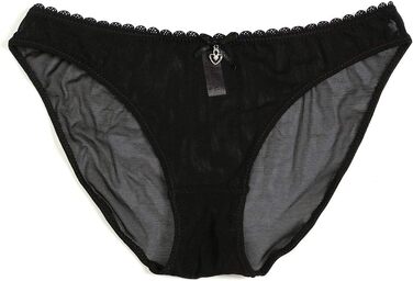 Комплект бюстгальтера та трусиків мереживний прозорий без підкладки для жінок великих розмірів, чорний, 95D