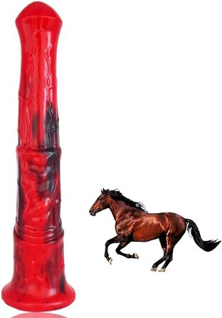 Аналдильдо Roluck 27 см для чоловіків та жінок: стимулятор G-точки, масажер простати, анальний секс-іграшка (червоний + чорний)