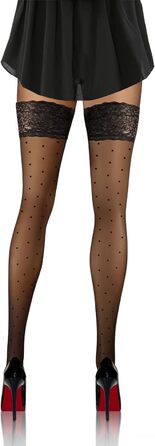 Шкарпетки-шкарпетки Sesto Senso 3 шт. для жінок, без бретелек, з візерунком, 20 DEN, мереживо, розмір M-L, набір MIX візерунків