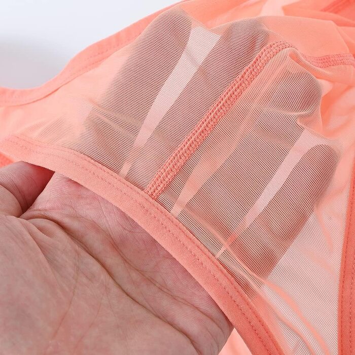 Сліп BIATWOWR для чоловіків: прозорі сексуальні труси (M, помаранчевий)