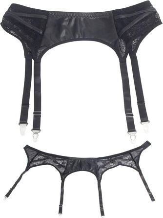 Набір ремінців для панчіх, великий розмір, з 4 металевими кліпсами для панчіх до коліна, чорний, стиль 2: чорний (4 ремінці), 4X--Large