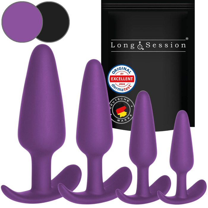 Анальний плагін набір з безпечного силікону, оригінальний набір анальних плагінів для жінок та чоловіків, анальний плагін як іграшка для початківців та досвідчених, анальні плагіни, розширювачі анусу (фіолетовий)