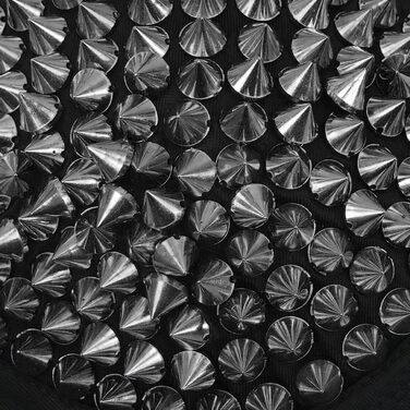 Спортивний топ Kimring Steampunk з шипами та заклепками для вечірок, клубів, рейвів, бюст 30B, сірий