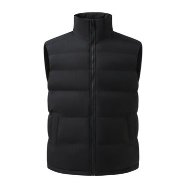 Чоловіча зимова стібана жилетка Allthemen, утеплена легка outdoor-жилетка, чорна (S)