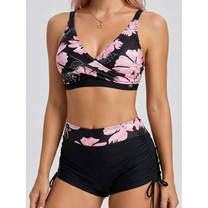 Роздільний купальник з еластичними шортами, Plus Size, M12 L 40