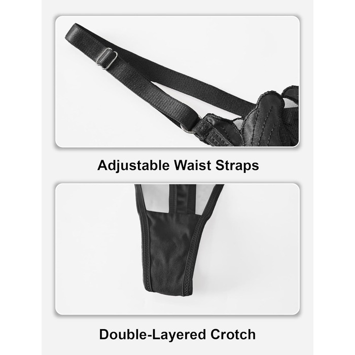 Panegy: Комплект бюстгальтера та трусиків Push-Up з вишивкою, білий (чорний, XL)