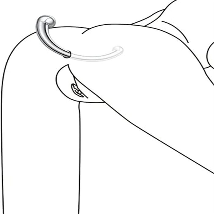 Анальний дildo з нержавіючої сталі з двома наконечниками для пар, масаж G-точки, сталевий фетиш, L, сріблястий