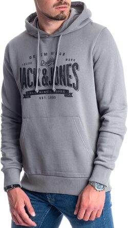 Чоловічий худі Jack & Jones з логотипом, колір Sedona Sage, модель Mika