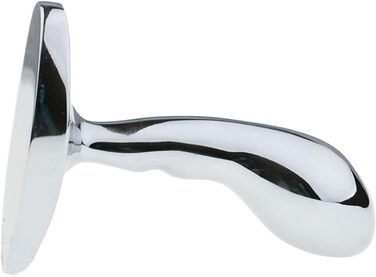 Анальний дildo з нержавіючої сталі для чоловіків та жінок - 3 розміри, вигнутий, безпечна основа