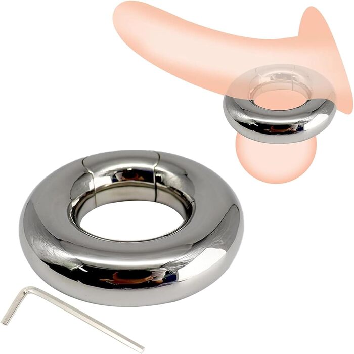 Сталевий розтягувач яєчок Jinqian 420г - важкий, для чоловіків, сталевий кільце для яєчок, аксесуар для BDSM