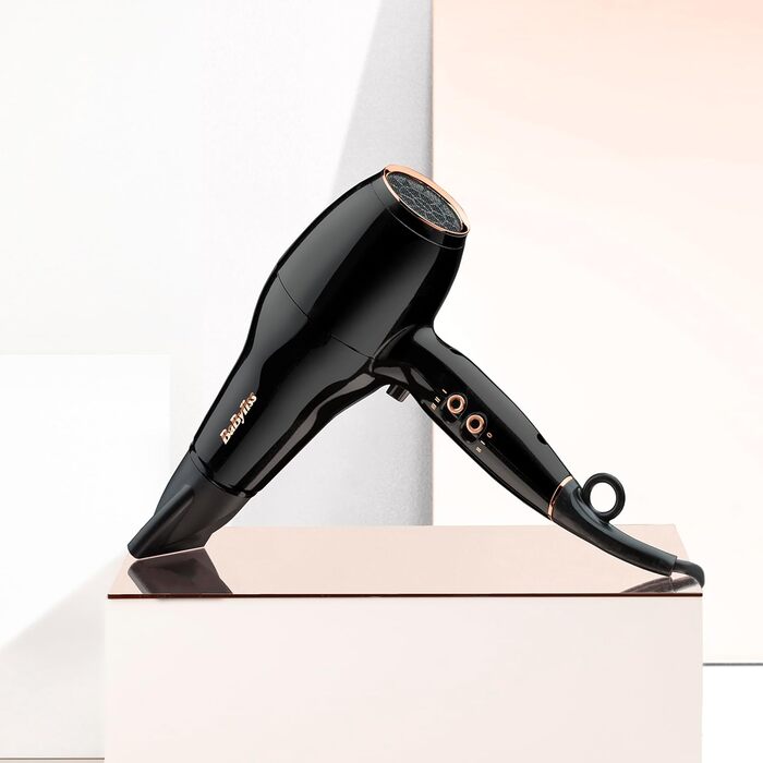Професійний фен для волосся BaByliss Pro Power 2300W з іонізацією, AC-двигуном та антифриз-ефектом, чорний, D5245E EU
