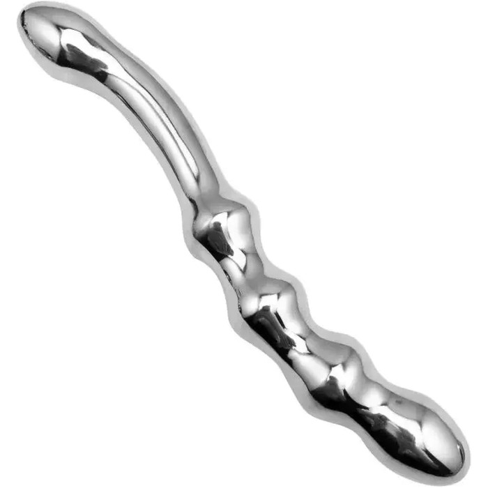 Анальний плагін з нержавіючої сталі, подвійний, великий, фальшивий ділдо, металеві анальні кульки, масажний стрижень, іграшка для вагінального сексу