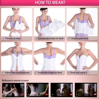 Корсет EVAbaby сексуальний для жінок XS чорний зі сталевими ребрами