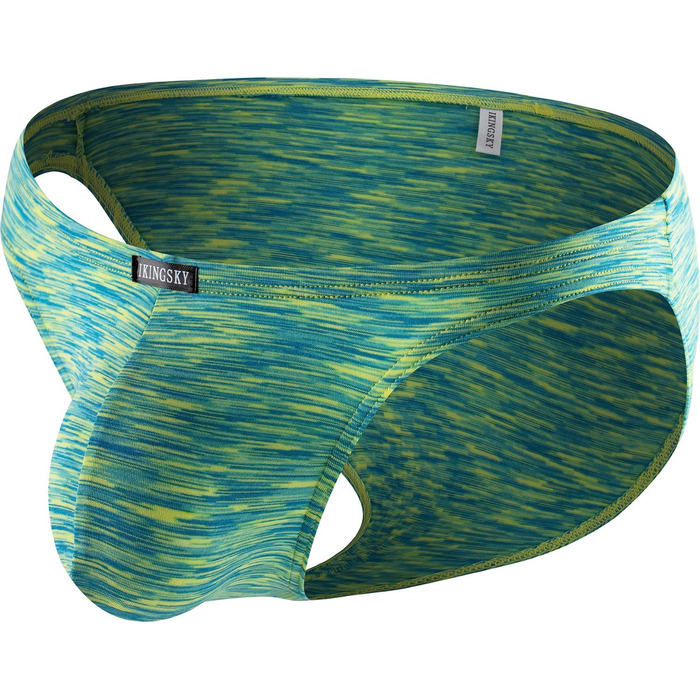 Сексуальна чоловіча труси з великою кишенею iKingky, швидковисихаюча білизна для чоловіків (XL, Зелений)