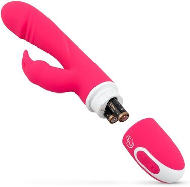 Вібратор Rabbit, подвійна стимуляція, 10 режимів вібрації - Рожевий