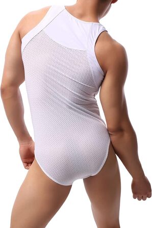 Боді для чоловіків YUFEIDA: спортивний костюм, боді, лосини, білизна, дихаючий матеріал, модель M (білий)