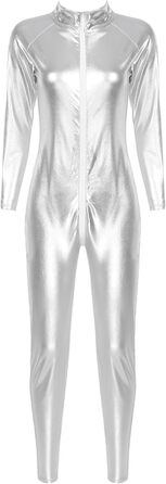 Жіночий комбінезон з довгим рукавом GRRKDFQ срібного кольору, розмір XXL