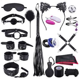 Набір для БДСМ-ігор Qoosea 18 шт. з наручниками та маскою для пар, фетиш-іграшки для дорослих