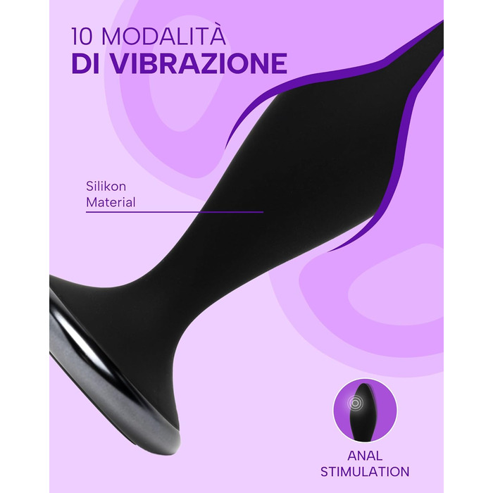 Анальний вібратор MySecretCase Analplug з пультом, 10 режимів, USB зарядка - для чоловіків та жінок