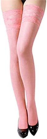 Сексуальні мереживні панчохи-шкарпетки Overknee для жінок (Рожевий, A)