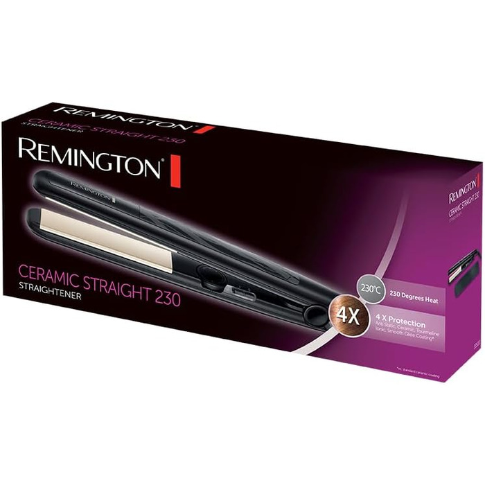 Випрямляч для волосся Remington Ceramic Straight S3500 з кераміко-турмаліновим покриттям, чорний
