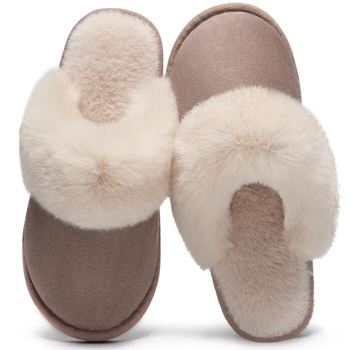 Зимові домашні капці Misolin Santorini 2502 унісекс з ефектом пам'яті (Memory Foam), м'які плюшеві та протиковзкі, розмір 38.5/40 EU