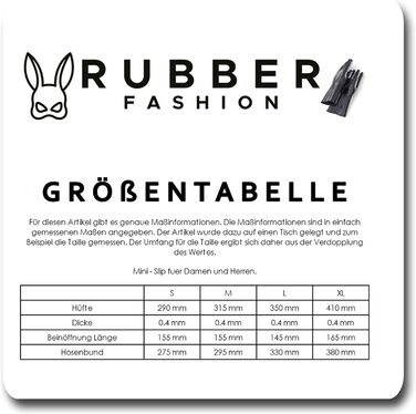 Латексний сліп з кроком (відкритий) - Rubberfashion, чорний, 0.4 мм, для жінок та чоловіків