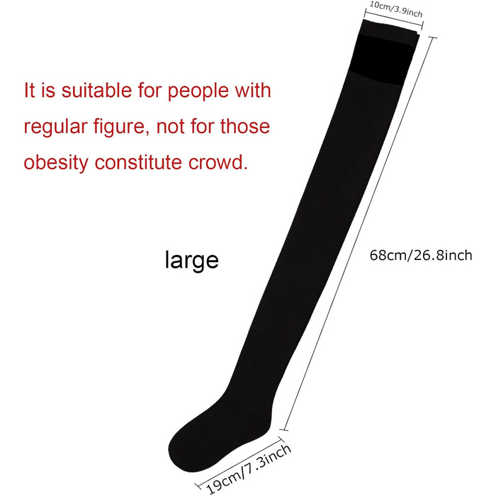 DRESHOW 3 пари довгих шкарпеток до коліна для жінок, смугасті гольфи (3 пари: чорні)
