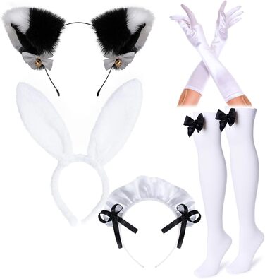 Костюм косплею Іртиш Аніме Французька Дівчинка Зайчик Служанка Солодкий Каваї Набір (M, Чорний)