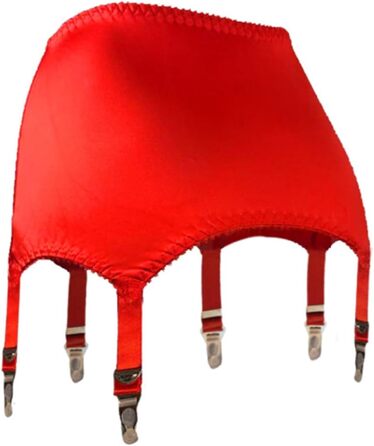 Сексуальний корсет для жінок WJDREPKHY з мережива, 6-разове регулювання, металеві кліпси, неслизький пояс для панчіх до коліна, 3XL, червоний