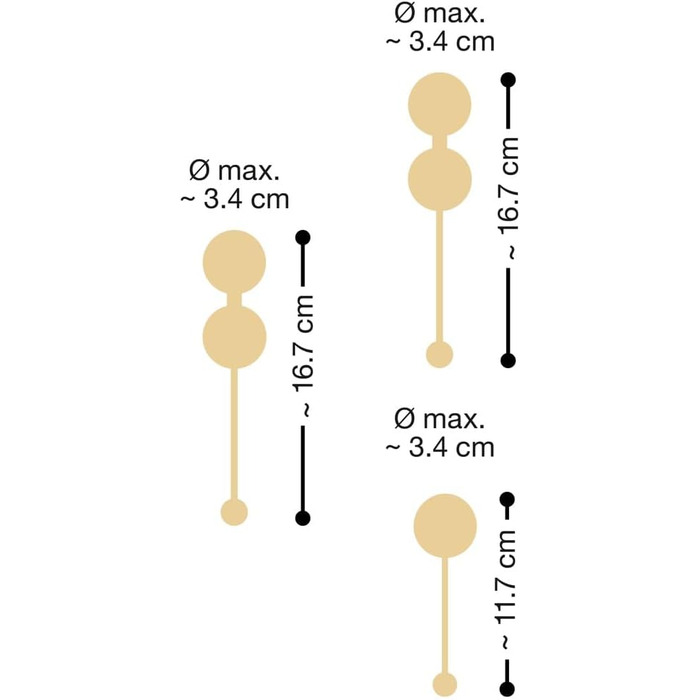 Набір для тренування м'язів тазового дна Orion Liebeskugel - інтенсивний набір з 3 шт. з рельєфною структурою, обертаються всередині, для початківців та досвідчених користувачів, рожевий