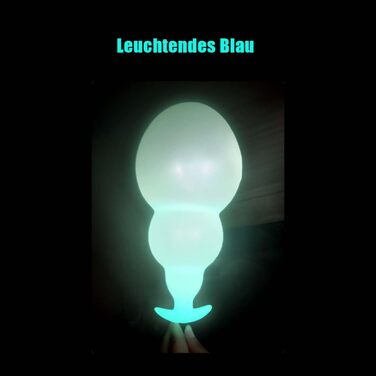 Надувний аналплаг-дильдо з кульками, розтягувач, регульований, світлодіодний, для вагінального розтягування, BDSM іграшка для пар, фетиш (без кульки, синє світло)