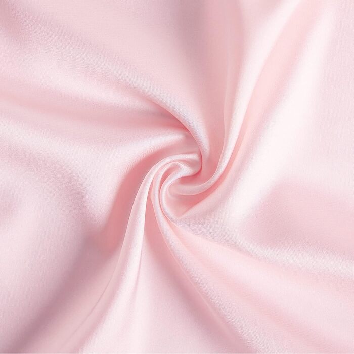 Легкий халат Aranmei для жінок з атласу, короткий, з V-подібним вирізом, 3/4 рукав, халат для нареченої/дуже близької подруги нареченої, з поясом, шовковий кімоно, нічна сорочка, розмір M, світло-рожевий