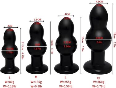 Анальний плаг для лесбійок/гейів, секс-іграшка, вагінальний/анальний розширювач, 4 розміри, великий плаг для аналу, іграшка для дорослих
